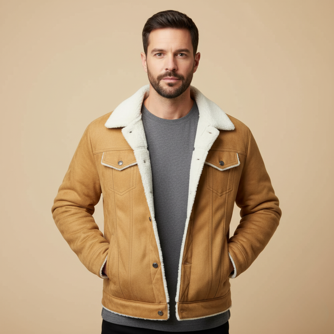 Quebec Fleece Wildlederlederjacke