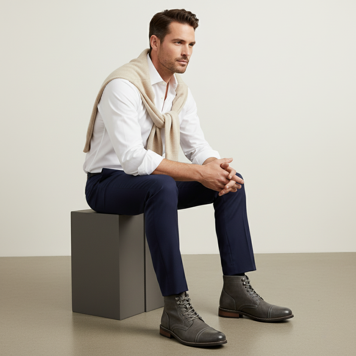 Porto Cervo Lederstiefeletten