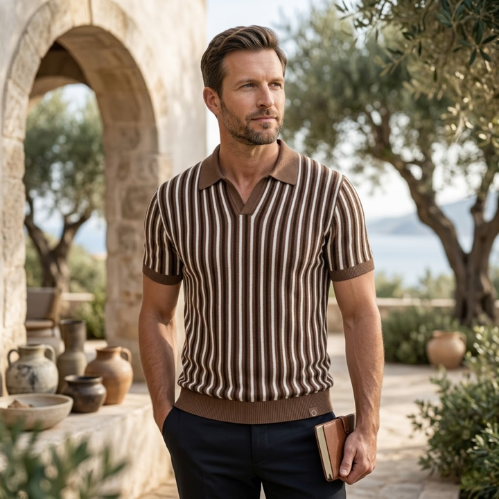 Greenfield Strickpoloshirt