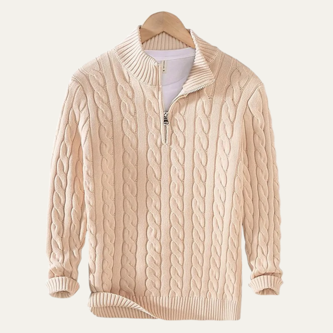 Ashmeadow Baumwoll-Half-Zip-Pullover