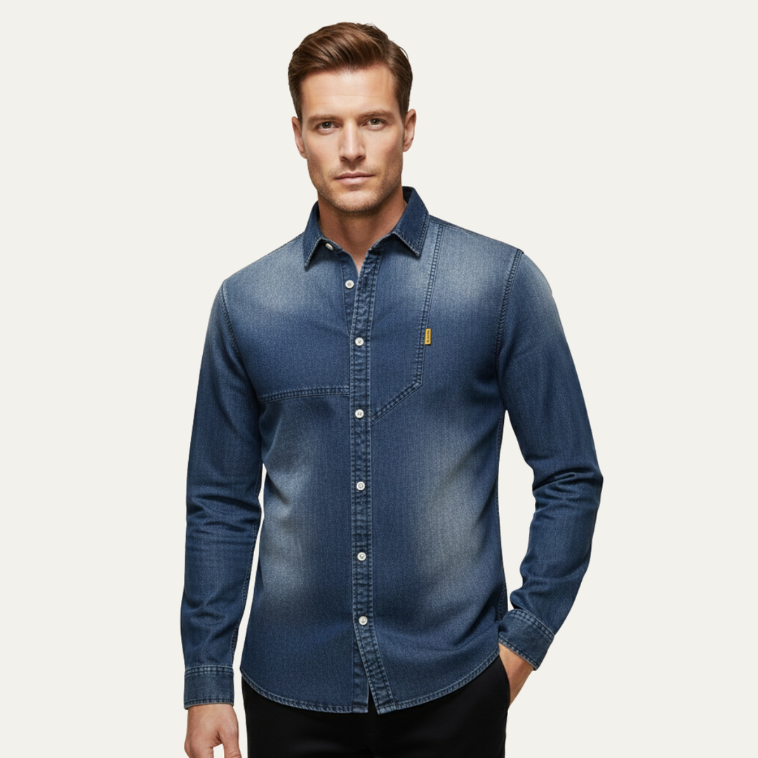 Meadowford Denimjeanshemd Slim Fit