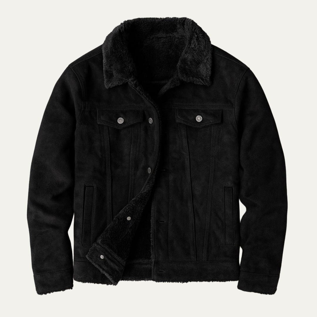 Quebec Fleece Wildlederlederjacke
