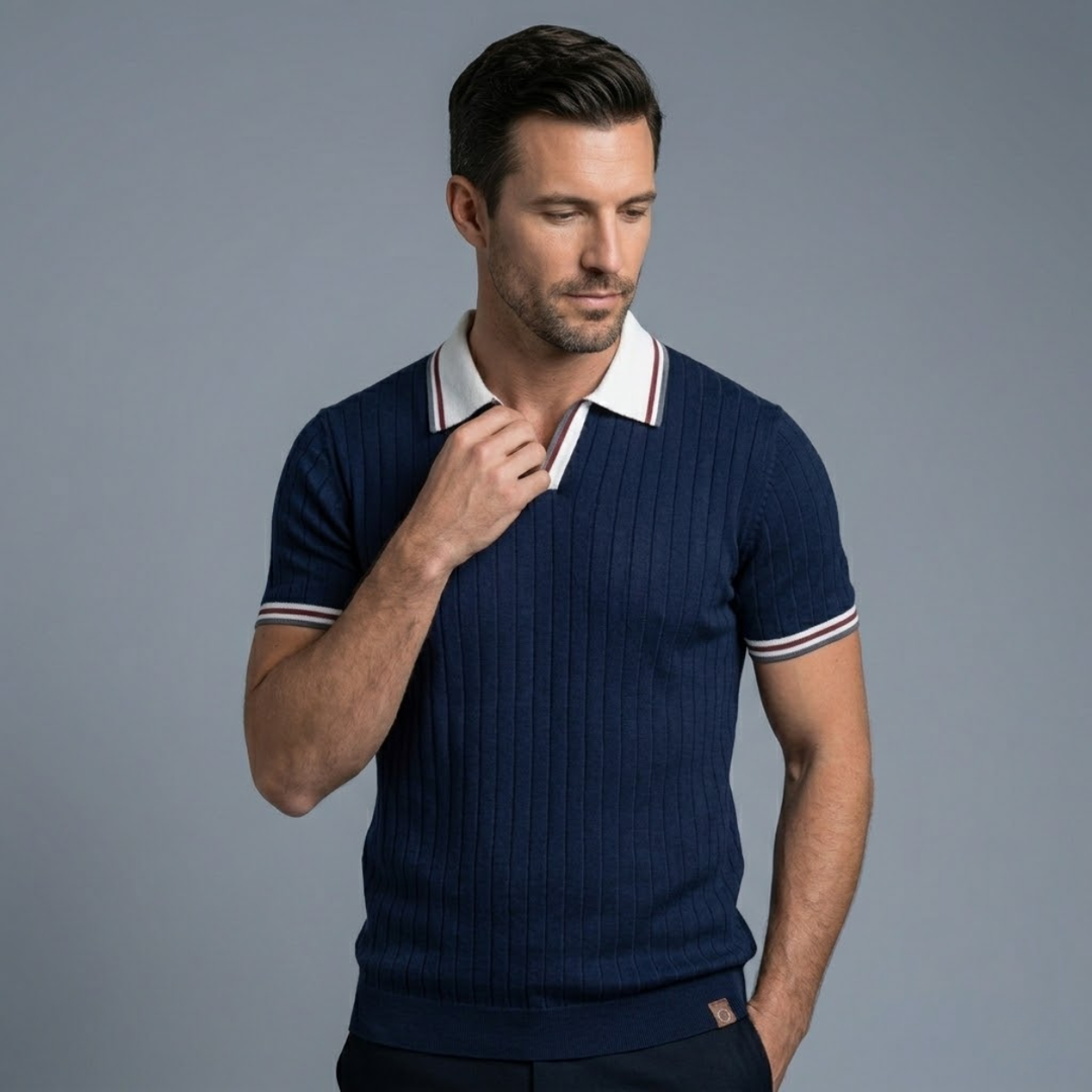 Timberlake Strickpoloshirt