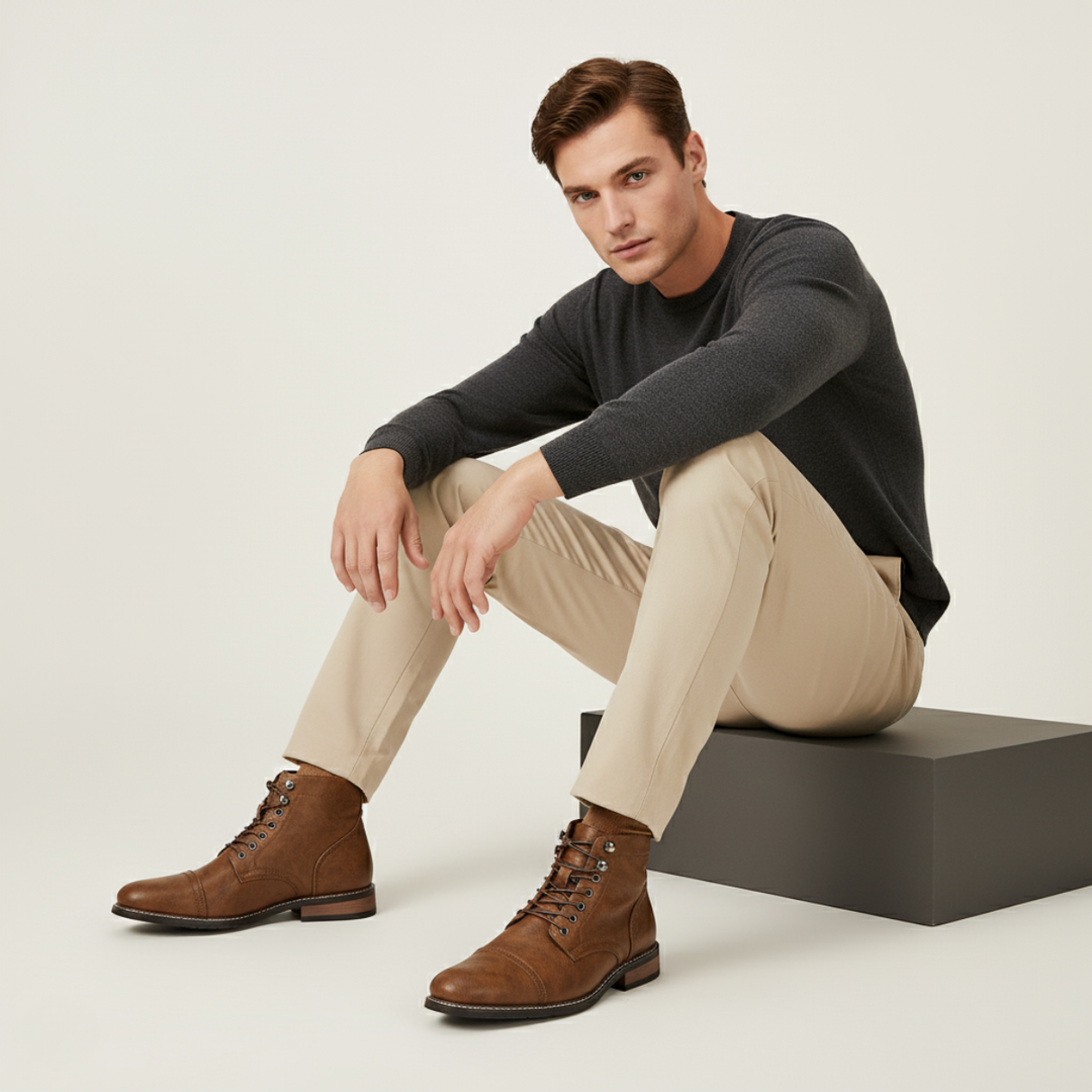 Porto Cervo Lederstiefeletten