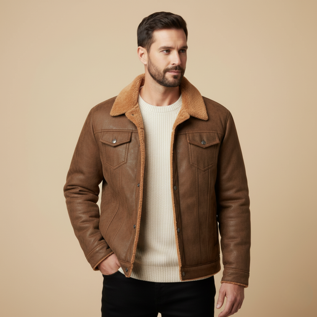 Quebec Fleece Wildlederlederjacke