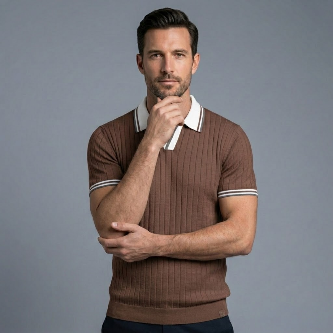Timberlake Strickpoloshirt