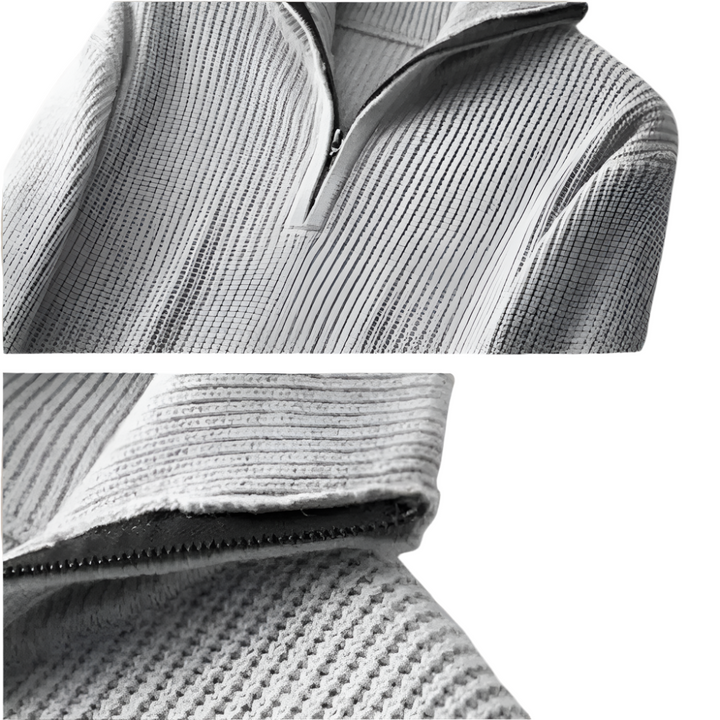 Merino Knitted Half-Zip-Pullover