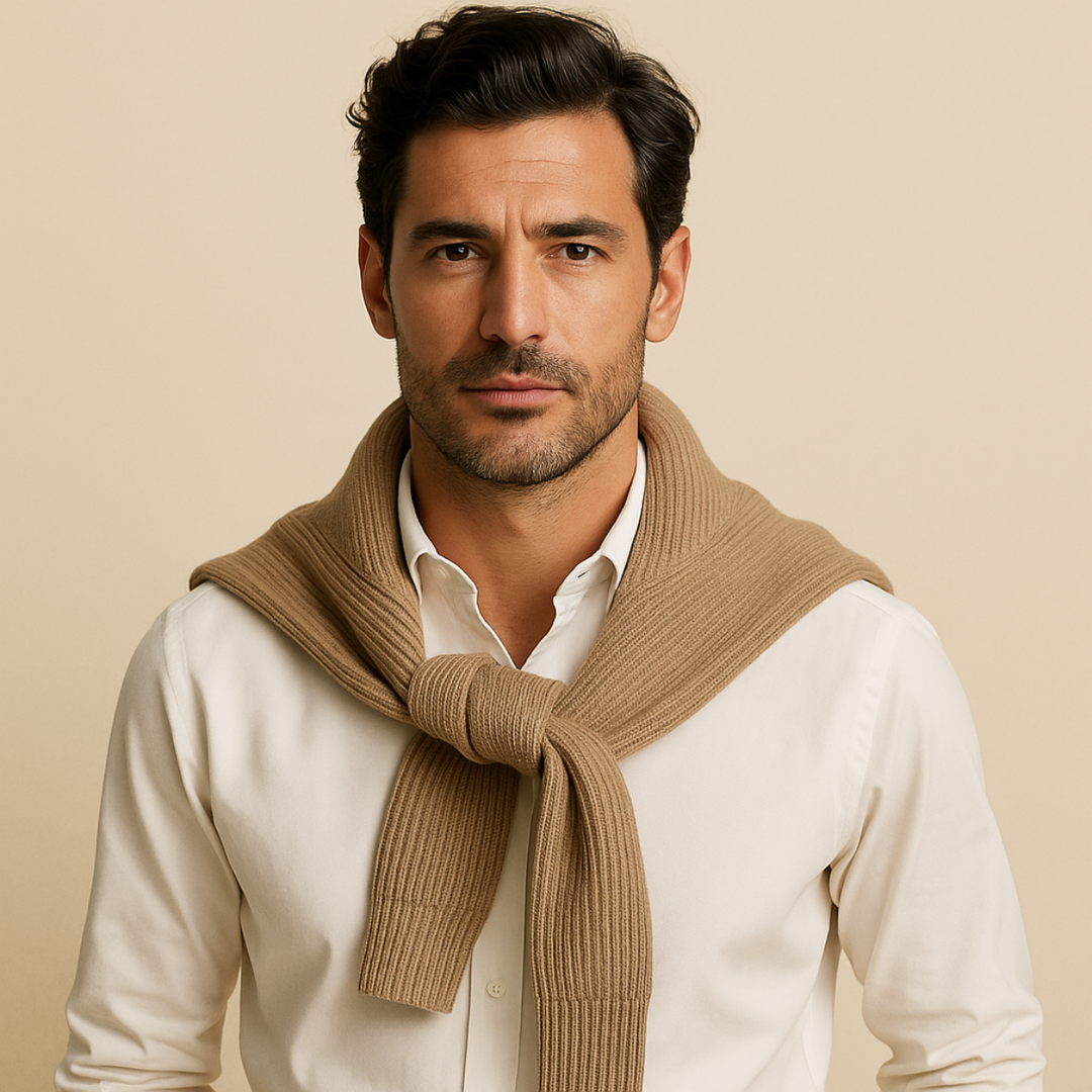 Merino Knitted Half-Zip-Pullover