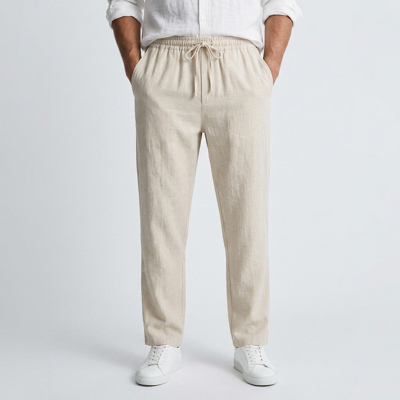 Adrien Fluid Leinenhose