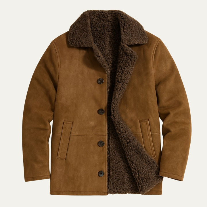 Ashen Shearling Mantel