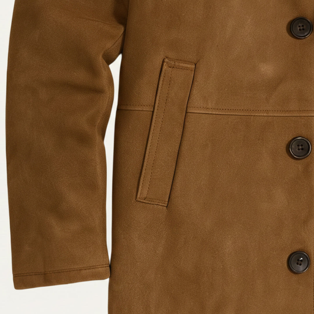 Ashen Shearling Mantel