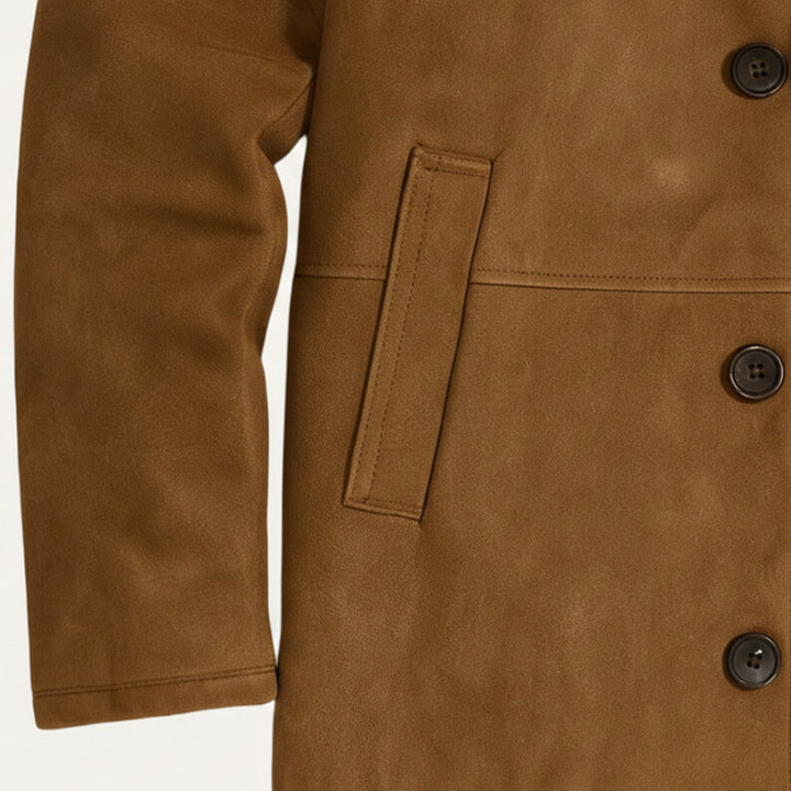 Ashen Shearling Mantel