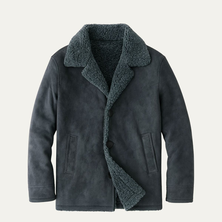 Ashen Shearling Mantel