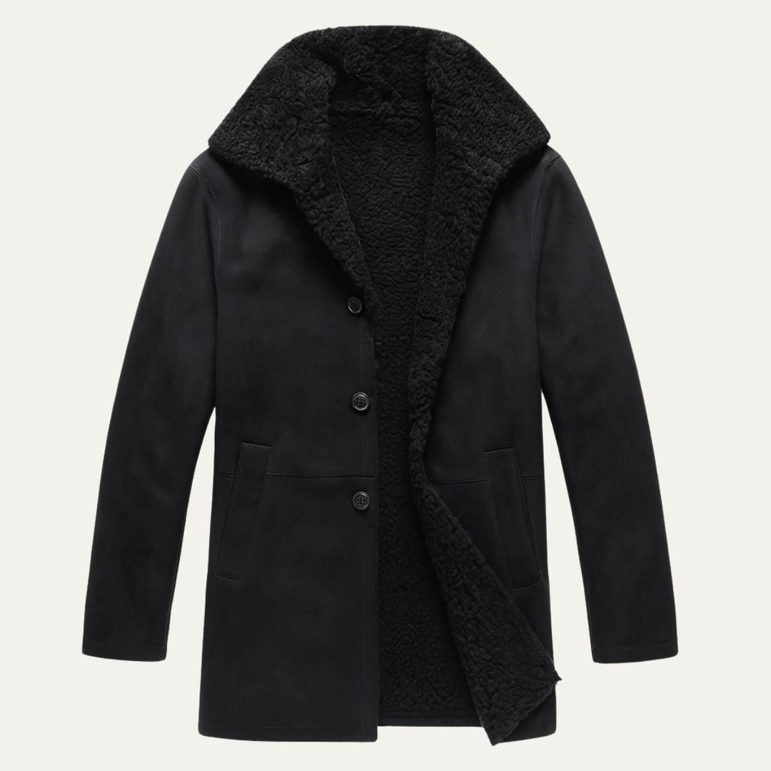 Ashen Shearling Mantel