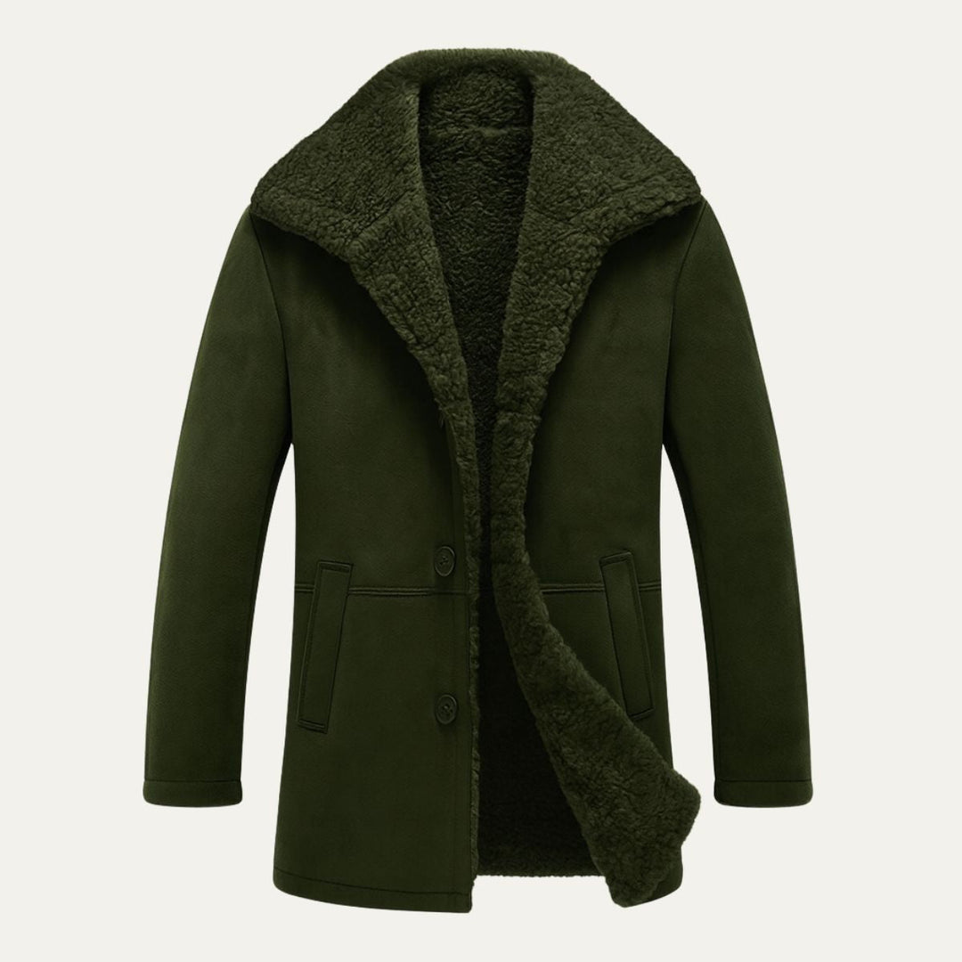 Ashen Shearling Mantel