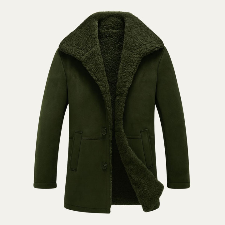 Ashen Shearling Mantel