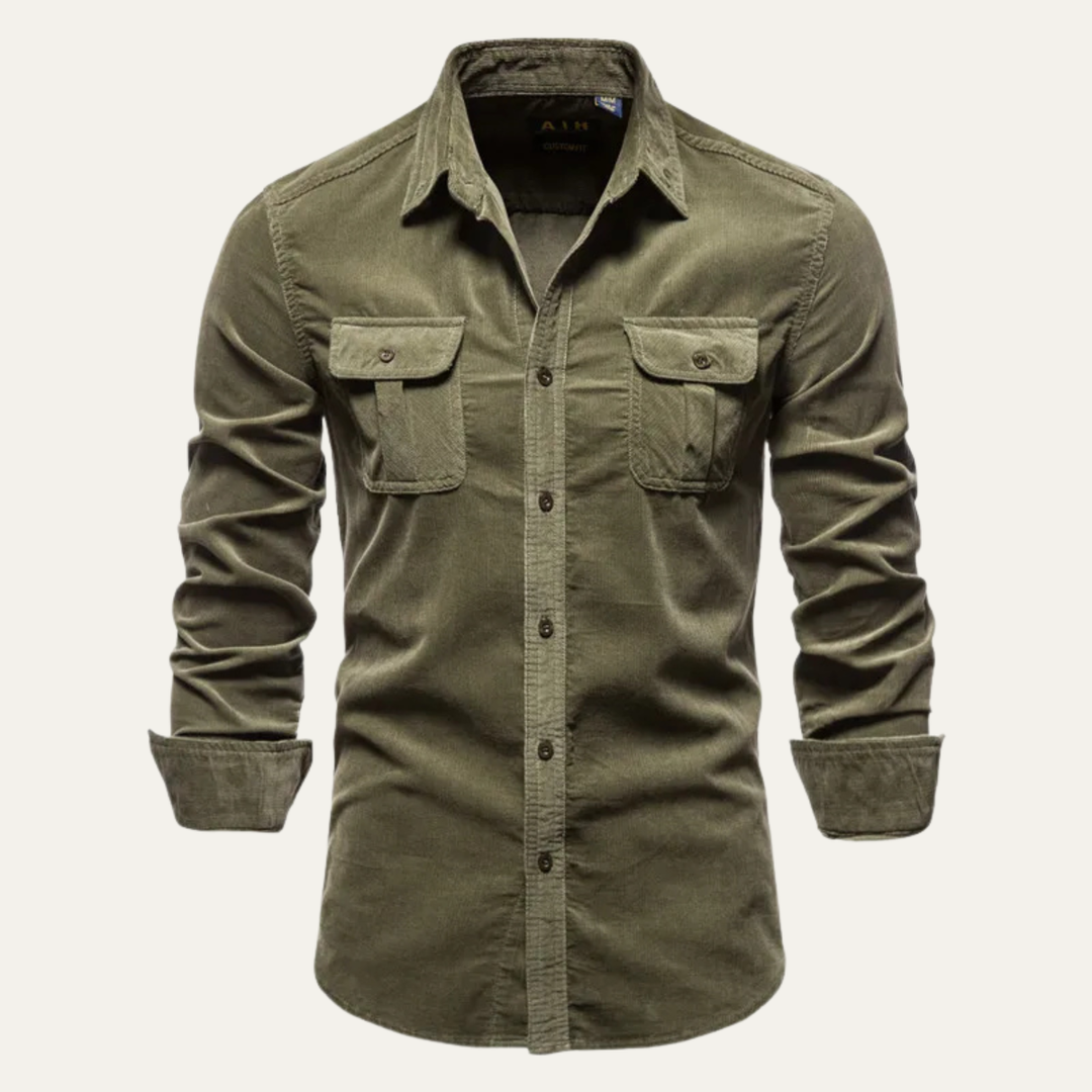 Crestbrook Cordhemd Slim Fit