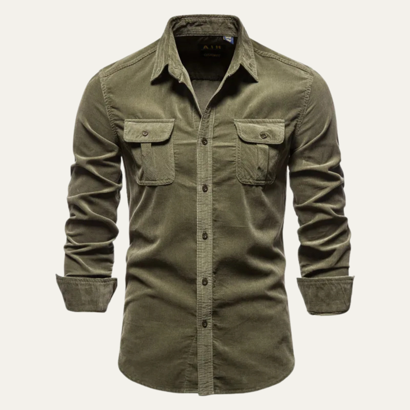 Crestbrook Cordhemd Slim Fit