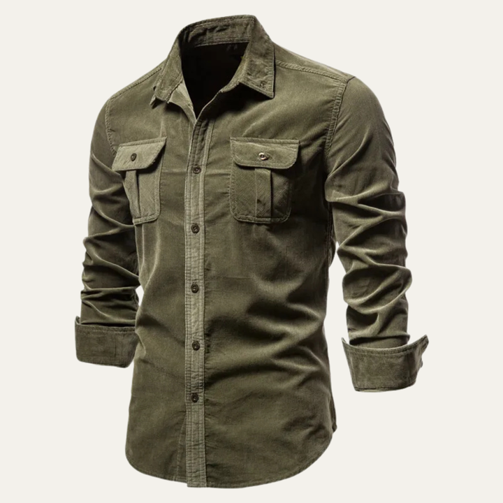 Crestbrook Cordhemd Slim Fit