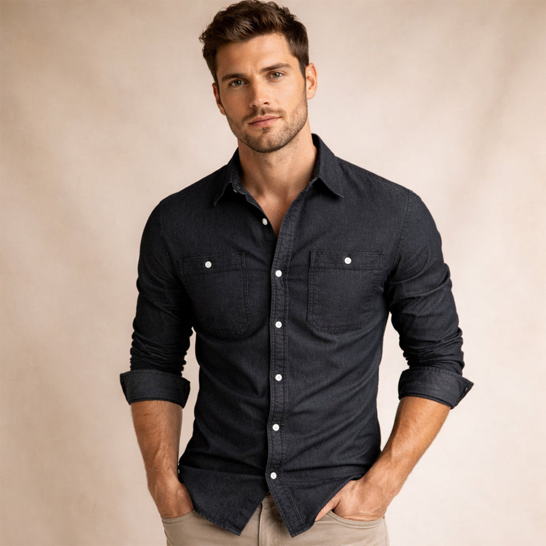 Crestfall Ridge Denimjeanshemd Slim Fit