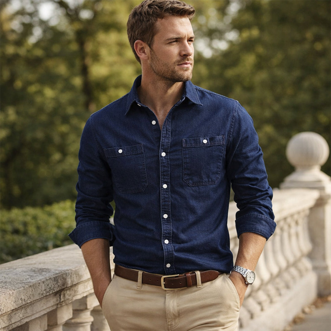 Crestfall Ridge Denimjeanshemd Slim Fit