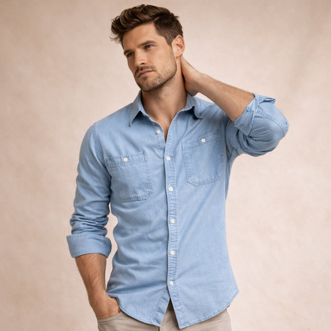 Crestfall Ridge Denimjeanshemd Slim Fit