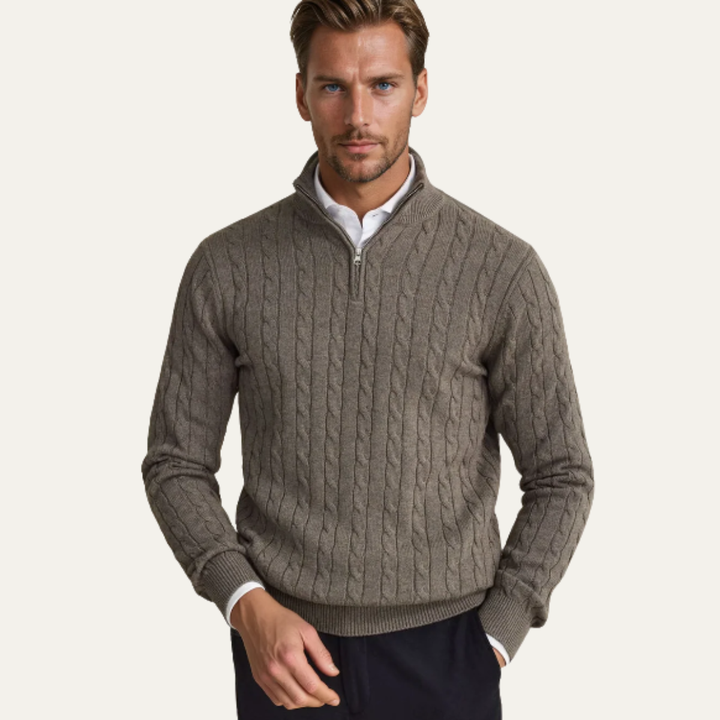 Dalton Strick-Half-Zip-Pullover