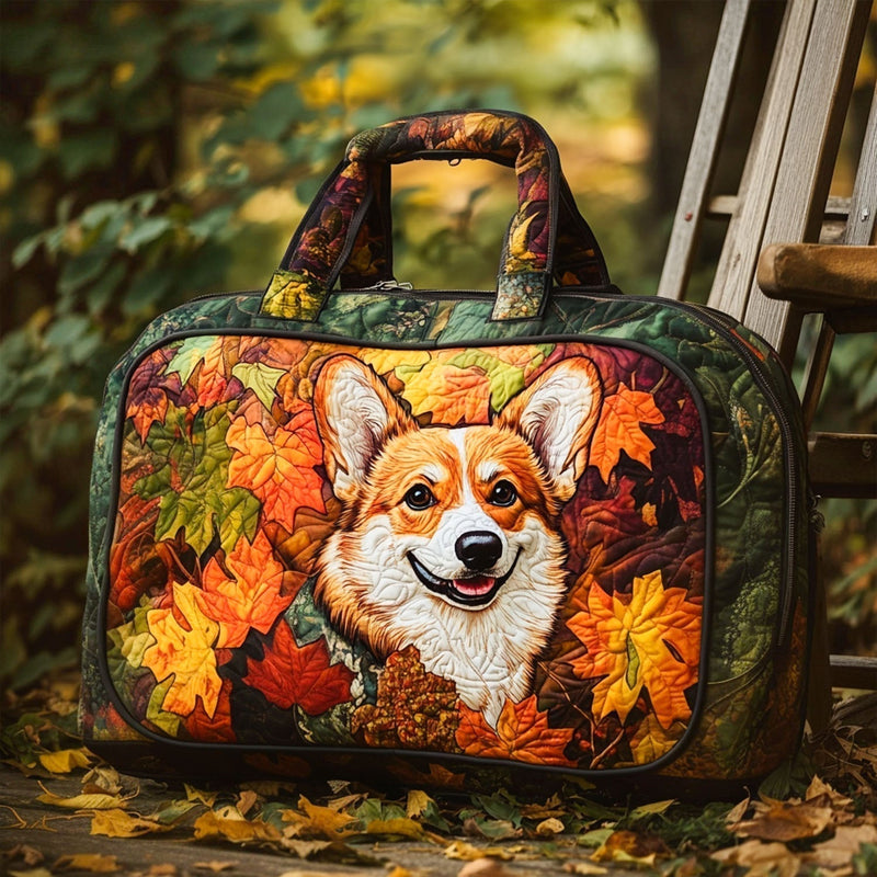 Corgi im Herbst — gesteppter Weekender