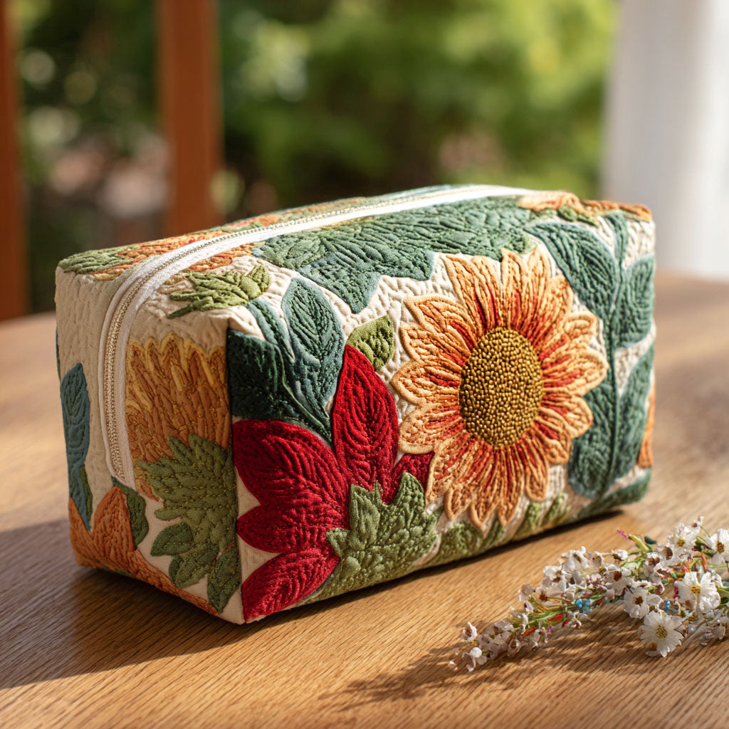 Morgenblüte — Gesteppte Kosmetiktasche