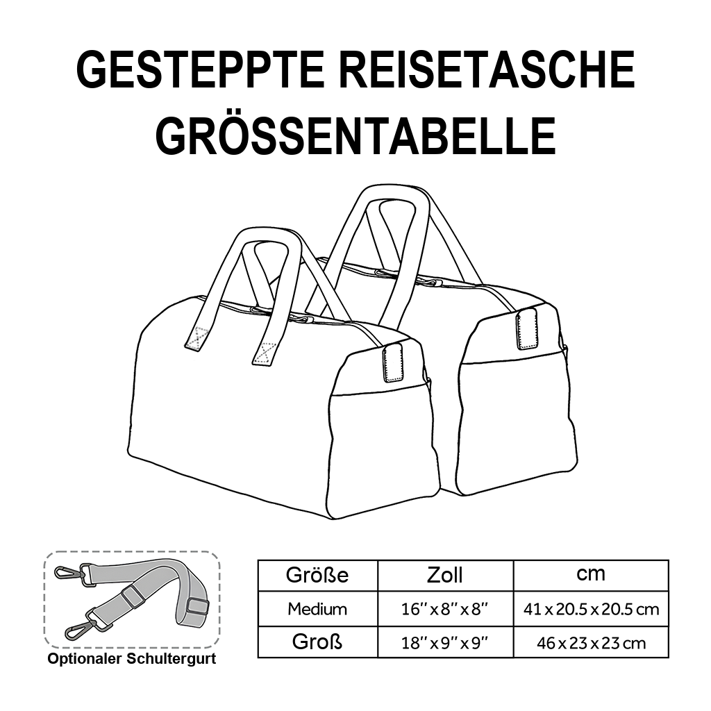 Pausbacken — gesteppter Weekender