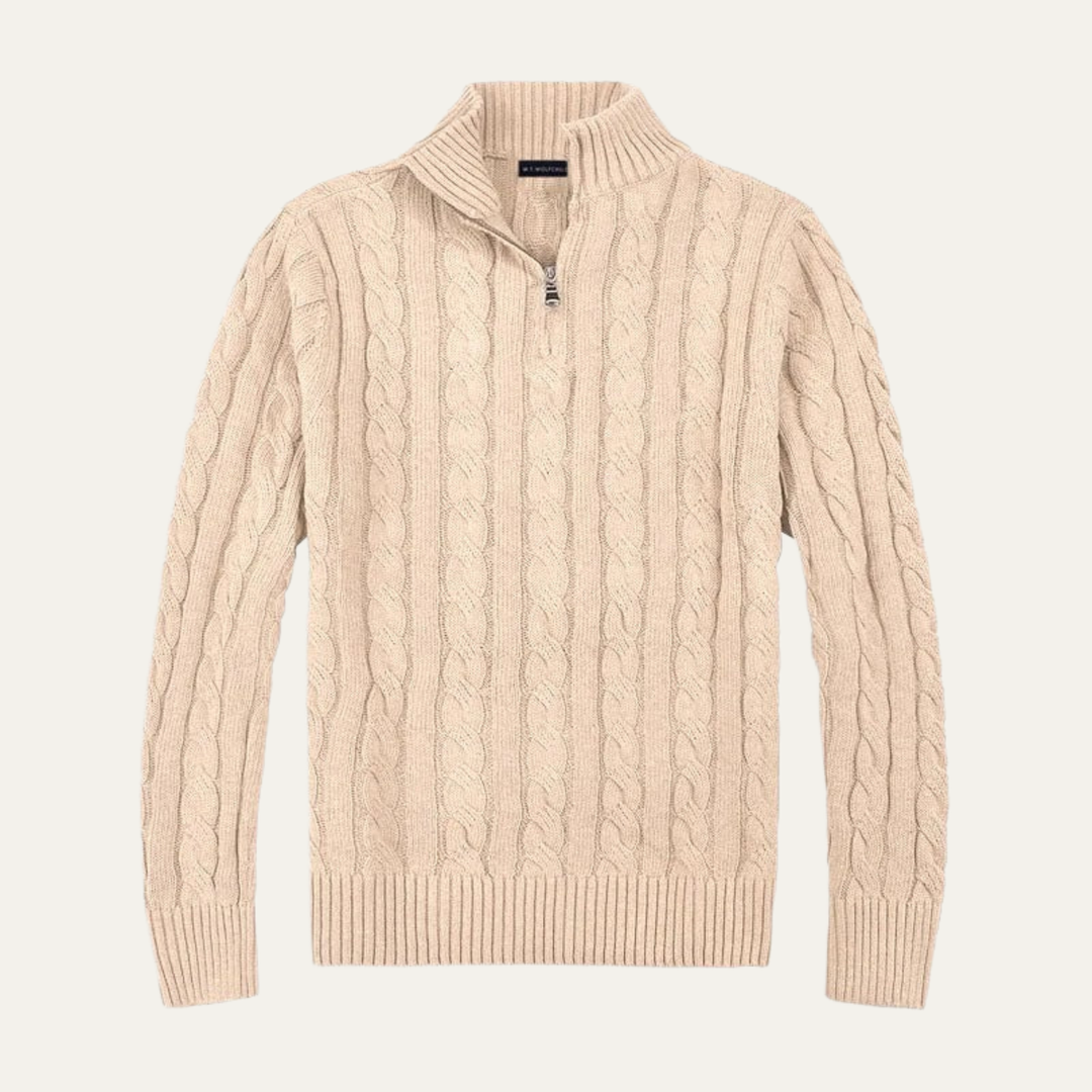 Genève Old Woll-Half-Zip-Pullover