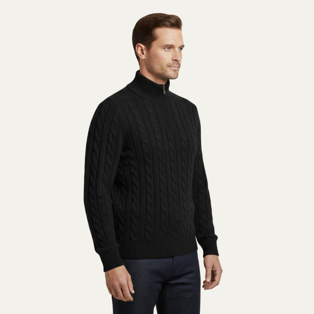 Genève Old Woll-Half-Zip-Pullover