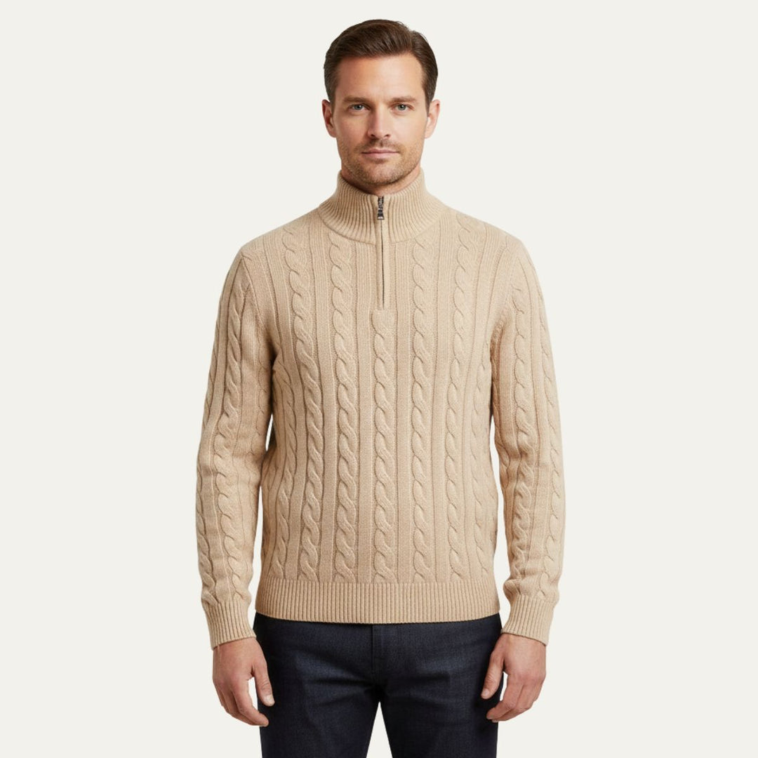Genève Old Woll-Half-Zip-Pullover
