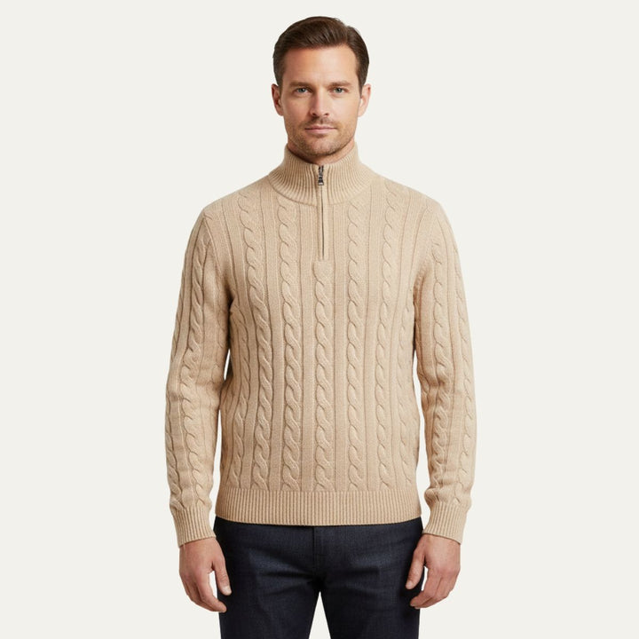 Genève Old Woll-Half-Zip-Pullover