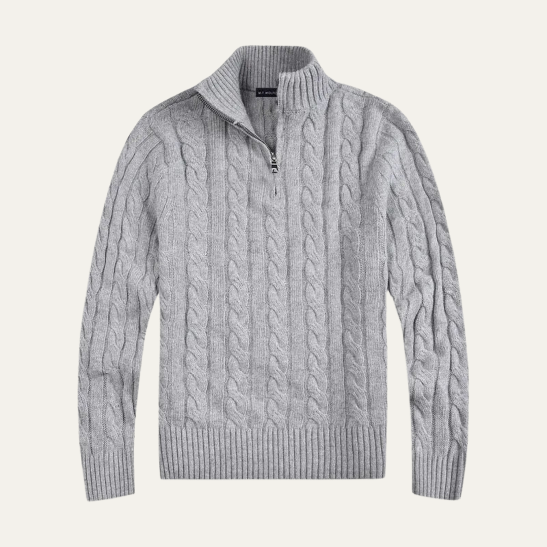 Genève Old Woll-Half-Zip-Pullover