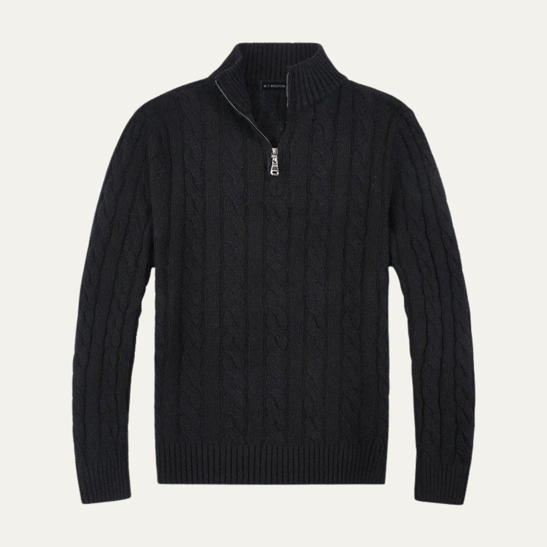 Genève Old Woll-Half-Zip-Pullover