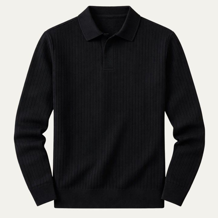 Ironcrest Hill Strickpoloshirt Langarm