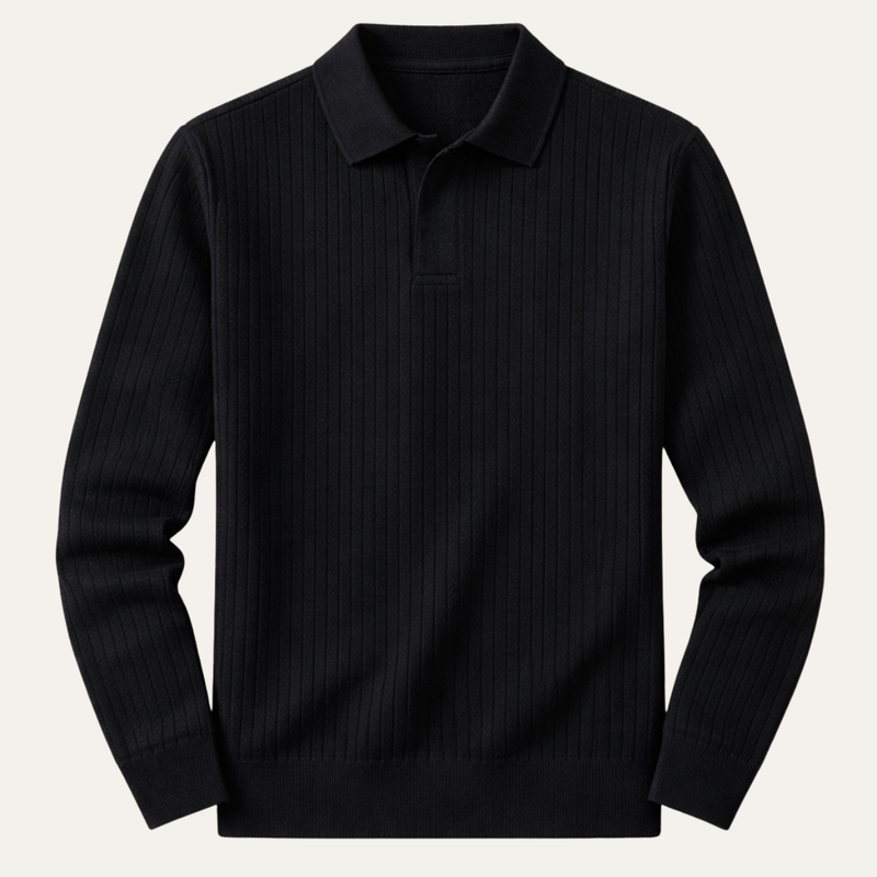Ironcrest Hill Strickpoloshirt Langarm