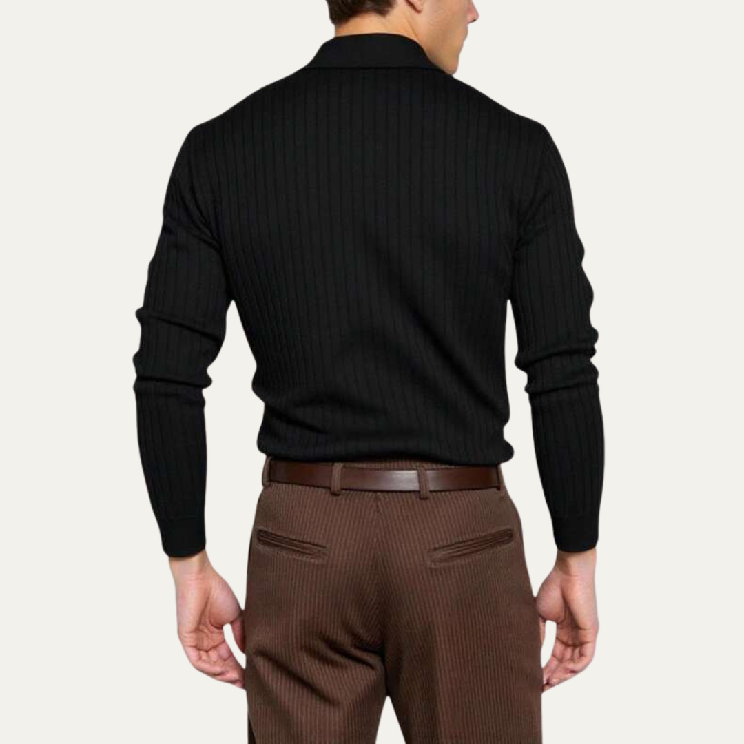 Ironcrest Hill Strickpoloshirt Langarm
