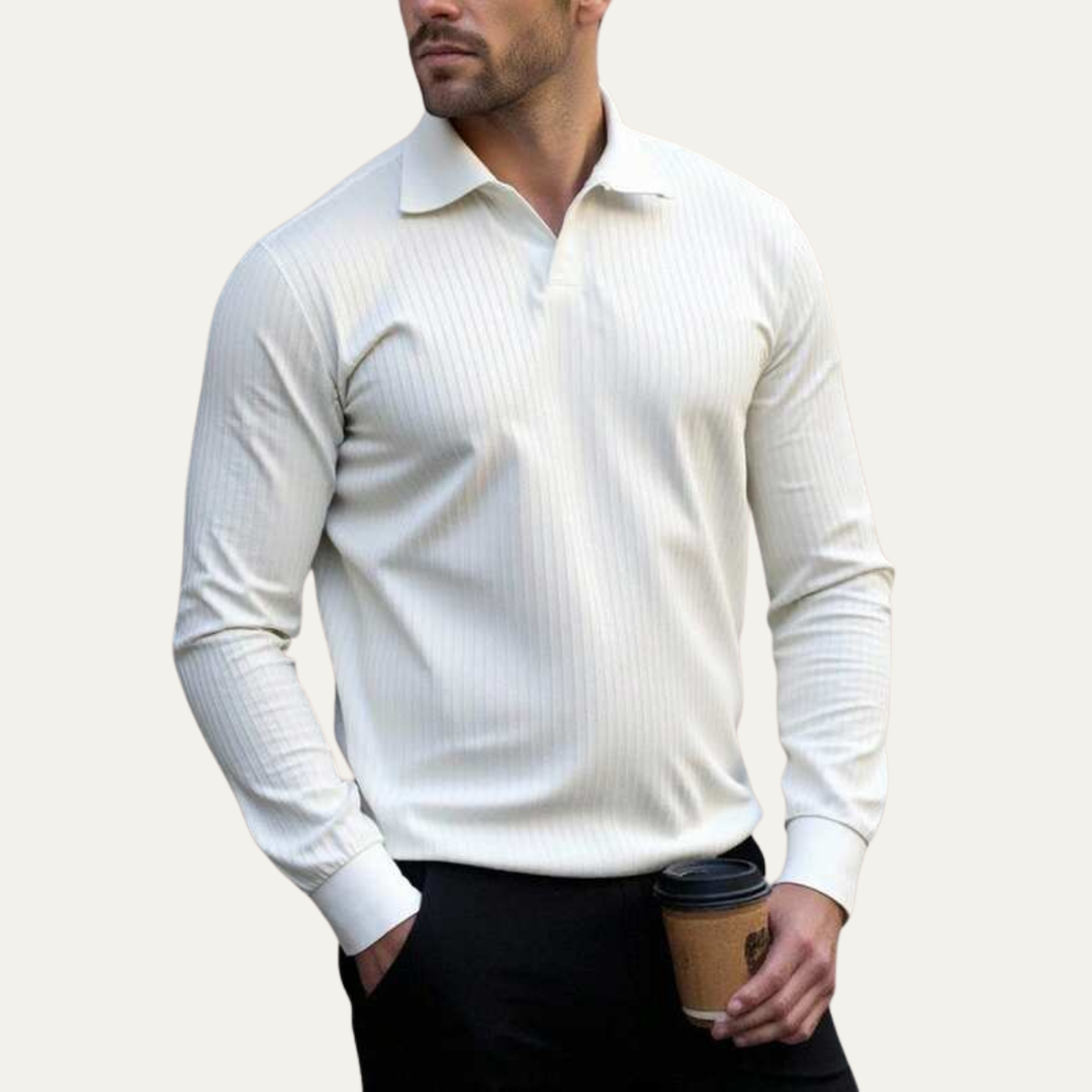 Ironcrest Hill Strickpoloshirt Langarm