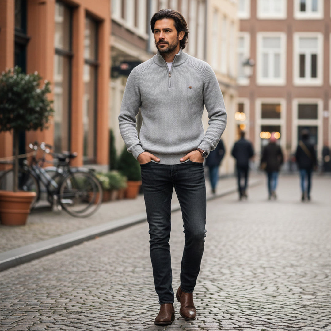 Lignano Baumwoll-Half-Zip-Pullover