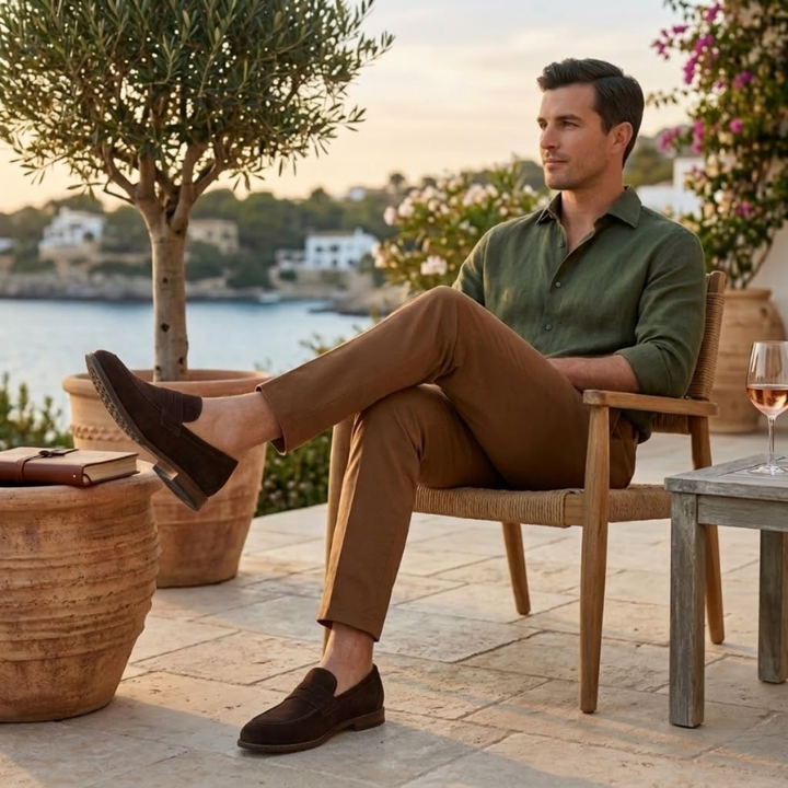 Limone Wildlederloafer
