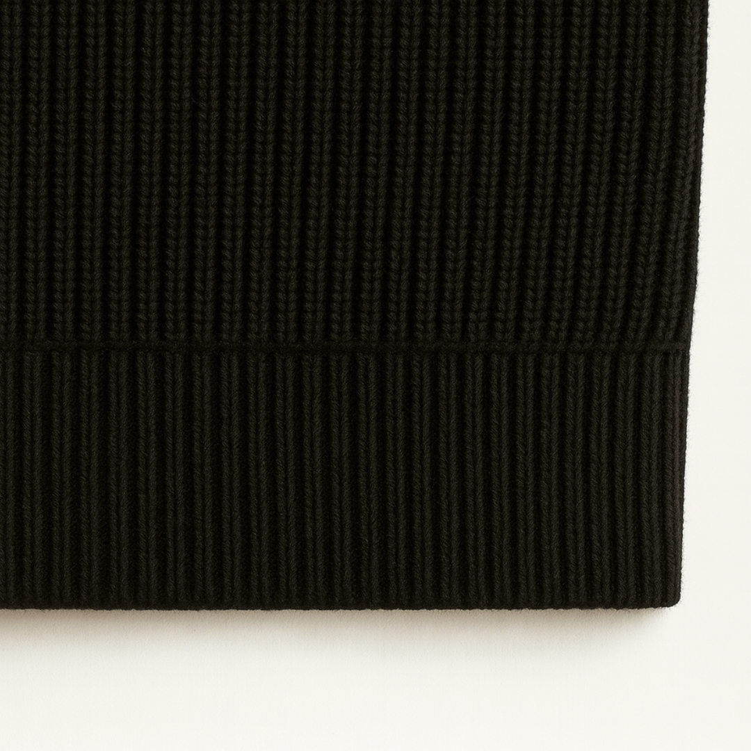 Merino Knitted Half-Zip-Pullover