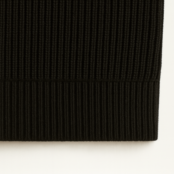 Merino Knitted Half-Zip-Pullover