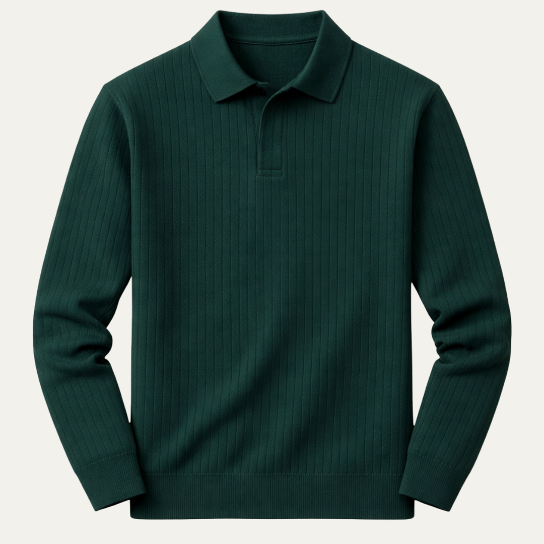 Oakpark Strickpoloshirt Langarm