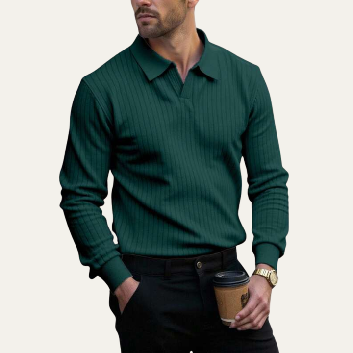 Oakpark Strickpoloshirt Langarm