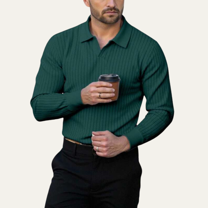 Oakpark Strickpoloshirt Langarm