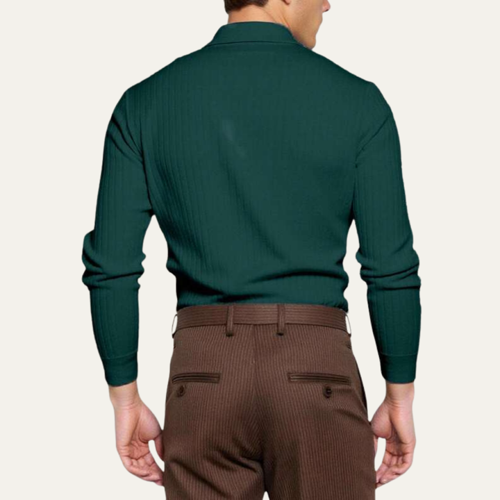 Oakpark Strickpoloshirt Langarm