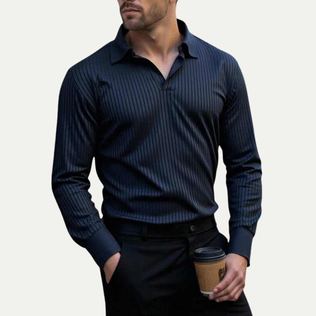 Oakpark Strickpoloshirt Langarm