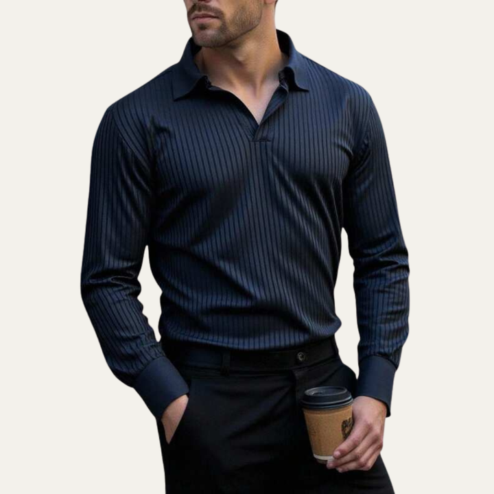 Oakpark Strickpoloshirt Langarm